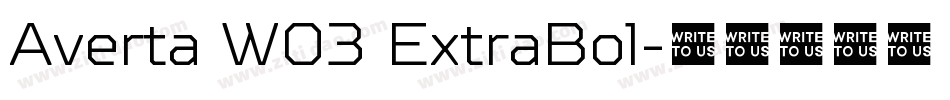 Averta W03 ExtraBol字体转换